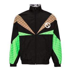 구찌 패널 GG 캔버스 봄버 재킷