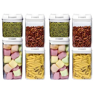 Shuaigeer 소형 이지버클 밀폐용기 세트, 0.5L+0.8Lx..., 2개