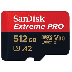 샌디스크코리아 공식인증정품 마이크로 SD 카드 익스트림 프로 QXCD 512GB ( SD 아답터포함 )