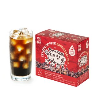 테티스커피 레드 50포 콜드브루 원액 스틱 더치커피 파우치 대용량