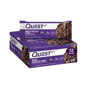 퀘스트뉴트리션 더초콜렛 청크 프로틴바 12팩 단백질바20g 클루텐프리 케토친화, 12개