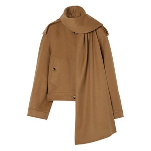 버버리 탈부착식 스카프 재킷, 베이지계열, UK 6(KR 44-55)