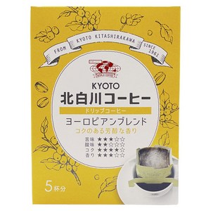 WORLD COFFEE 교토 기타시라카와 커피 드립커피 유로피안 블렌드, 8g, 5개입, 1개