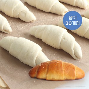 [펄솔트포함] 소금빵 90g 20개입 냉동생지 대용량 냉동생지 카페 디저트 카페납품, 20개