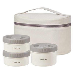 락앤락 보온 도시락 3개입 + 수저+ 파우치 세트