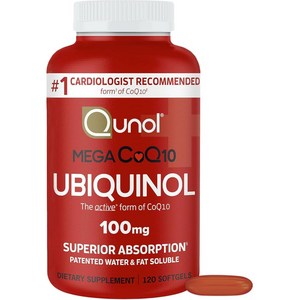 퀴놀 메가 코엔자임큐텐 유비퀴놀 100mg 소프트젤, 120정, 3개