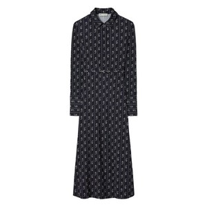 토리 버치 페이즐리 프린트 벨트 셔츠 드레스