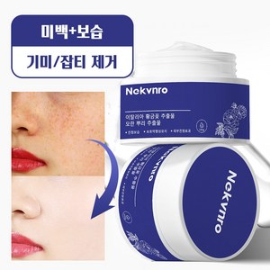 Nekvno 미백크림 검버섯 식물성 에센스 크림 멀티케어 기미 수분크림 피부장벽크림, 1개, 100g