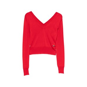 비비안웨스트우드 V넥 스웨터, 레드계열, Standard S(KR 55)