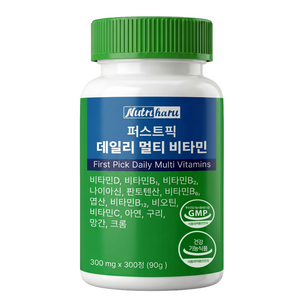 뉴트리하루 퍼스트픽 데일리 멀티비타민 14in1 올인원 영양제 식약청 인증, 300정, 1개