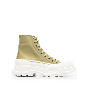 알렉산더맥퀸 트레드 슬릭 레이스업 스니커즈, Italy 38(KR 250), 그린계열