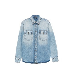 베르사체 스터드 포켓 셔츠, 블루계열, Italy 52(KR 41)