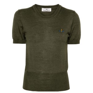 비비안웨스트우드 베아 구체 자수 티셔츠, 그린계열, Standard S(KR 55)