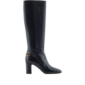 엠포리오아르마니 버클 디테일 블록 힐 부츠, Italy 36(KR 23-23.5), 블랙계열