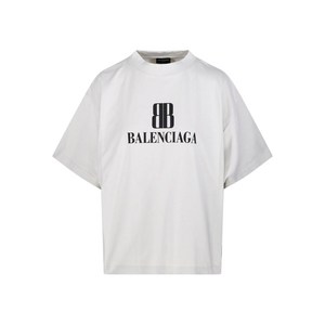 발렌시아가 로고 프린트 티셔츠