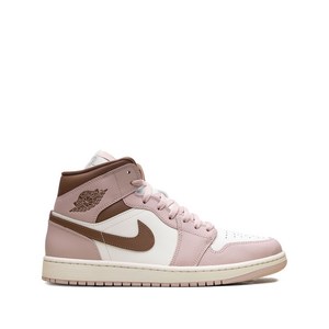 나이키 조던 1 미드 핑크 "옥스포드/브라운" 스니커즈, US 12(KR 290), 핑크계열