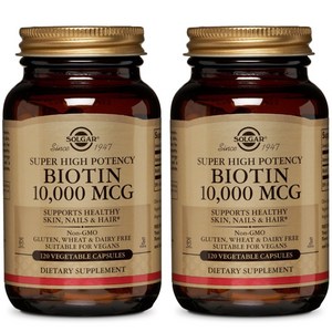 솔가 비오틴 10 000mcg 베지터블 캡슐, 120정, 2개
