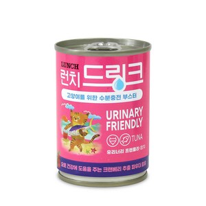 런치 드링크 고양이전용 수분충전 부스터, 유리너리 프렌들리 참치, 120g, 24개