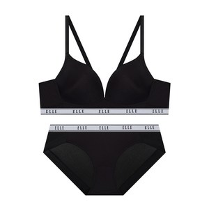 엘르이너웨어 에어로쿨 컴포트핏 노와이어 올리브그린 브라 팬티 세트