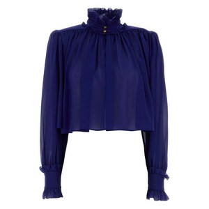 끌로에 러플 조젯 블라우스, 블루계열, France 36(KR 55)