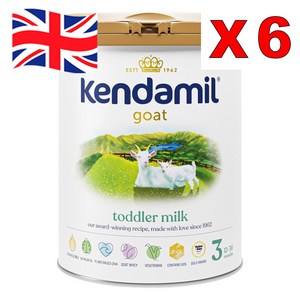 [영국발송] 6통 800G 켄다밀 고트 산양유 토들러 3단계 분유 신생아용 12-36개월 Kendamil Goat Toddle Milk 12-36m, 6개