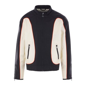 디젤 J-블링크 패널 지퍼 프런트 바이커 재킷, 블랙계열+베이지계열, Italy 50(KR 105)