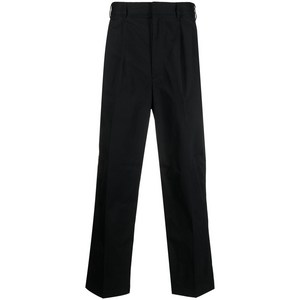 엠포리오아르마니 플리츠 디테일 스트레이트 팬츠