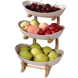 다용도 플레이트 접시 장식소품 거실용 주방용 과일쟁반 케이크 디저트 간식바구니 유럽식과일접시 조립 불필요