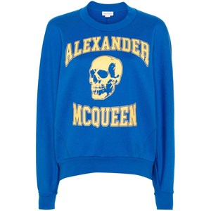 알렉산더맥퀸 스컬 프린트 스웨트셔츠, 블루계열, Italy 38(KR 44)