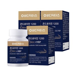 바디닥터스 콘드로이친 1200 콘레이티+MBP (철갑상어연골콜라겐뮤코다당단백), 3개, 30정