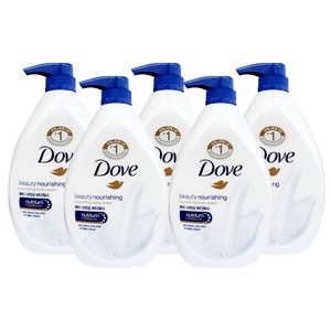 도브 뷰티 너리싱 바디워시, 1kg, 5개