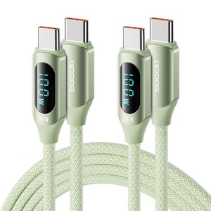 TOOCKI 알루미늄 합금으로 디스플레이 C-C 100w 고속 충전케이블