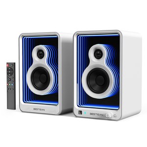 BESTISAN PC-FI 데스크 파이 어비스 100W 2채널 Hifi 앰프내장형 블루투스 북쉘프 스피커