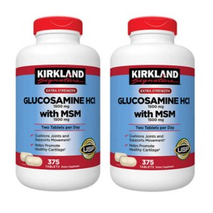 커클랜드 시그니처 글루코사민 MSM (Kikland Signatue Glucosamine with MSM Tablets), 2개, 375정