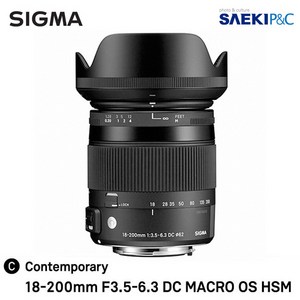 SIGMA 세기P&C 정품 시그마 C 18-200mm DC MACRO OS HSM 니콘 (APS-C 크롭 DSLR용 만능 슈퍼줌 렌즈) 줌렌즈, C 18-200 니콘