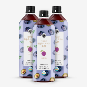 푸룬주스 가득담은 푸룬 프세시 100 농축 원액, 1L, 3개