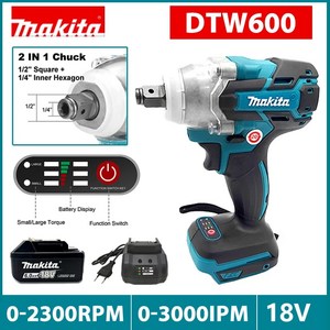 Makita 18V 렌치 DTW600 무선 전동 렌치 드릴 본체 단독 리튬 전문가용 전동 공구, 1.파란, 1개