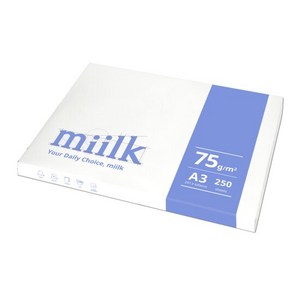 밀크(Miilk) A3용지 75g 1권(250매), 단품