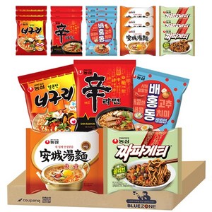 봉지라면 낱개5종20봉입 (배홍동4p+너구리4p+짜파게티4p+신라면4p+안성탕면4p)