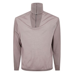 엠포리오아르마니 지퍼 하이 넥 스웨트셔츠