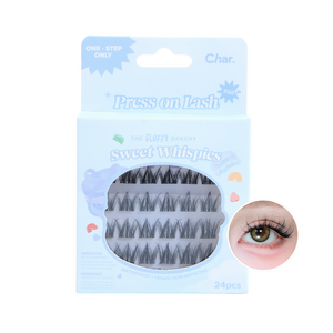 Char 핸드메이드 더 플러피 베이커리 스위트 위스피스 인조 속눈썹, 블랙, 1개