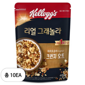 리얼 그래놀라 크런치오트, 10개, 400g