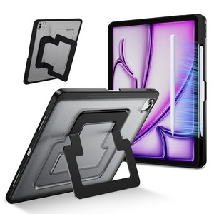 헤미션 아이패드 듀얼 스탠드 태블릿 케이스 펜 수납 & 범퍼 보호 에어7/6/5/4 프로8/7/6/5/4/3/2/1세대 10.9/11/12.9/13인치 M2 M3 M4 M5