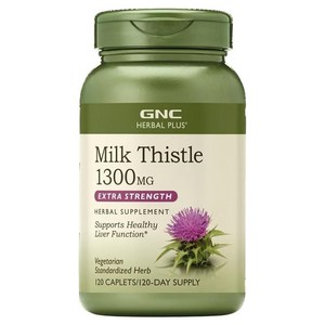 GNC 밀크 씨슬 1300mg 엑스트라 스트렝스 캐플렛, 120정, 1개