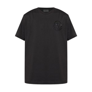 몽클레르 엠보스드 로고 코튼 티셔츠, 블랙계열, Standard XXL(KR 108-190)