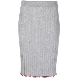 톰 브라운 골지 니트 캐시미어 펜슬 스커트, 그레이계열, Italy 38(KR 44)