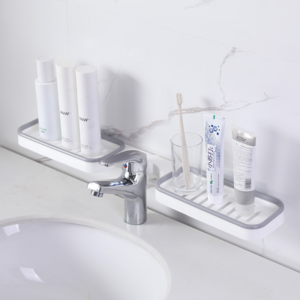 앱텔 무타공 욕실 관절 선반, 그레이, 1개