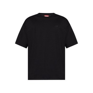 디젤 로고 자수 백 프린트 티셔츠, 블랙계열, Standard S