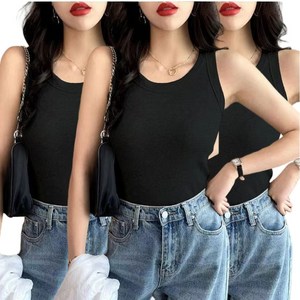 베르슈어 베이직 골지 슬림 민소매 나시 3종