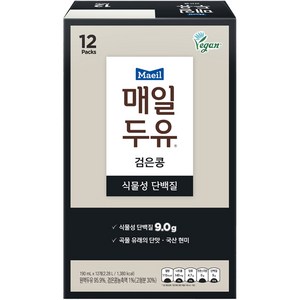 매일두유 검은콩두유, 190ml, 12개